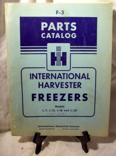 International Harvester Freezers L7,L12,L16,L20 Catalog