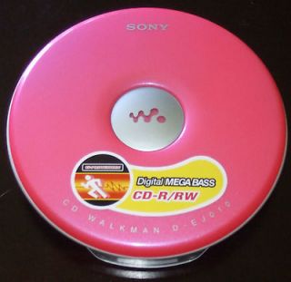 PINK SONY CD PLAYER D EJ010 CD R/RW with G Protection Great Shape