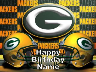 Green Bay Packers Football Edible Image Cake Topper   1/4 sheet size