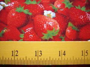   Studio Fabric Berry Good Strawberry & Blossoms Fruit Summer Kitchen
