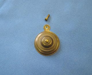 ANTIQUE BED   BOLT COVER   Solid Stamped Brass , New Old Stock #1