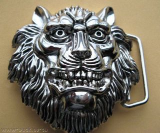 LION HEAD ROMAN FOUNTAIN KING JUNGLE ANIMAL BELT BUCKLE BOUCLE DE 