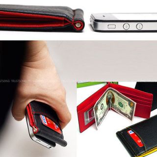 NEW Colorful Spring Money Clip Wallet Purse So Hit/RED COLOR/BOYS MENS