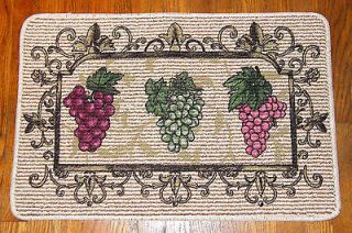   Grapes Wine Kitchen Decor Berber Rug Floor Mat Carpet 18 x 27