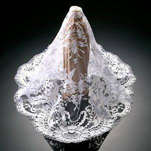 France} Catholic Mass Veil for adult Chapel Lace Headcover mantilla 