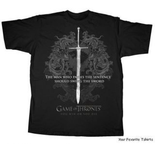 Licensed Game of Thrones The Almighty Sword Adult Shirt S 2XL