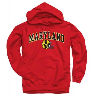 Maryland Terrapins Youth Red Football Helmet Hooded Sweatshirt