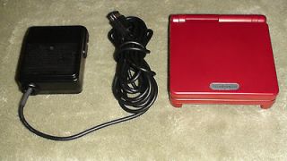 Nintendo Game Boy Advance SP MINT FLAME RED CONSOLE W/ CHARGER GBA 