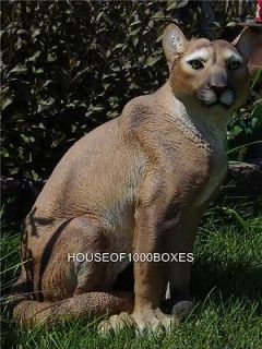 MOUNTAIN LION STATUE INDOOR/OUTDOOR COUGAR 21 TALL PANTHER GHOST CAT 