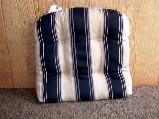 Outdoor Patio Wicker Chair Cushion ~ Atlantic Stripe ~ 20 x 20 x 3 