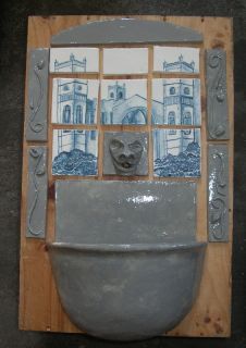   Ceramic/Tile Fountain of Durham Cathedral/Cast​le Delft, Gargoyles