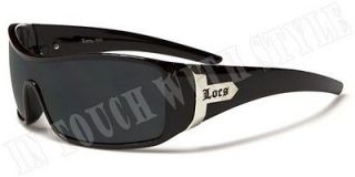 New LOCS Mens Gangster Sunglasses Wrap Super Dark 10101