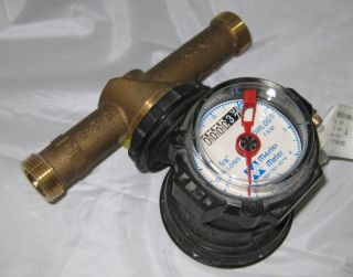 Water Meter 5/8 x 3/4 Flexible Axis Meter (FAM) Lead free brass tube 