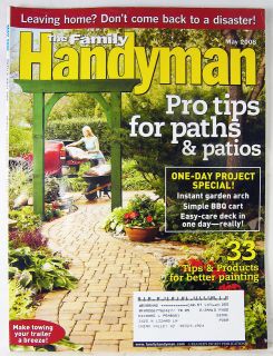   HANDYMAN Magazine May 2008 PRO TIPS for PATHS & PATIOS Garden Arch