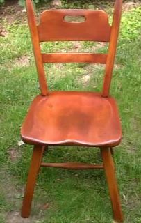 Newly listed Cushman Colonial Creations Maple 4 Dining chairs   NO 