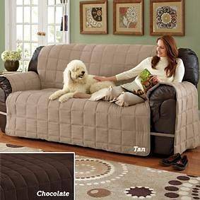 3PCS Dog Pet Furniture Protectors Full Sofa AND 2 Chair Covers Tan 