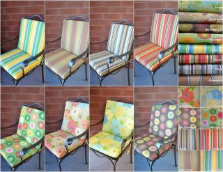 Outdoor Patio 19 SEAT w/ BACK Chair Rocker Cushion Stripe or 