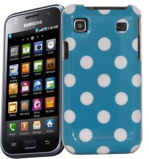 Turquoise & White Polka Dot Hard Back Case For Samsung Galaxy S1 i9000