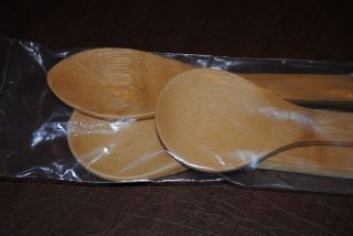 PAMPERED CHEF Bamboo Spoon Set Item #1674   Set of 3 Spoons