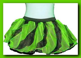   Green dance twister tutu skirt fancy costume halloween rave party USA
