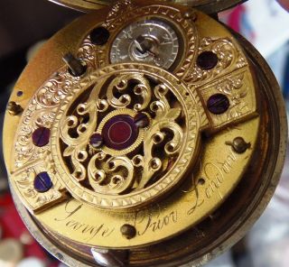 Rare Antique George Prior Verge Fusee watch for Ottoman Turkish market 