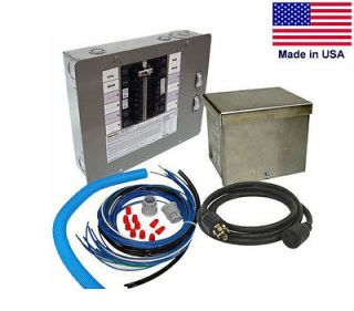TRANSFER SWITCH KIT for Portable Generators   30 Amp   120/240V   10 