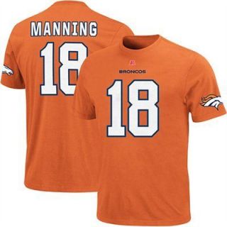 Peyton Manning Eligible Receiver Orange Name & Number T Shirt MAjestic 