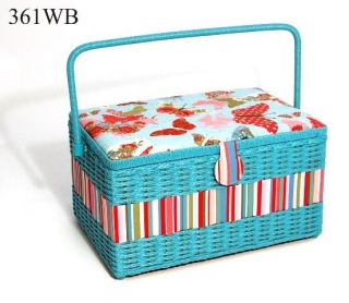   EXTRA LARGE BUTTERFLY PRINT SEWING CRAFT BASKET BOX IDEAL GIFT