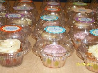 30 Cupcake Favor Boxes   Clear Plastic Containers All Occasion