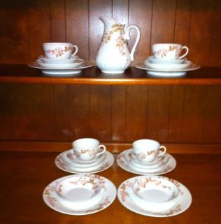 Antique Carlsbad 21pc Dish Set Pitcher Plates Teacups Austria 