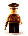   MINIFIG WWII GERMAN NSDAP OFFICER BLACK CAP + LUGER PISTOL NEW