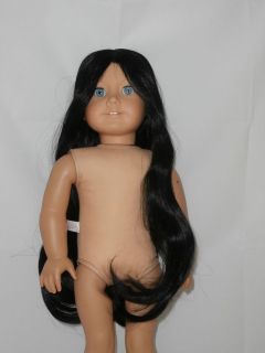 12 13 Extra Long Black Doll Wig Fits American Girl Dolls Parts Repair