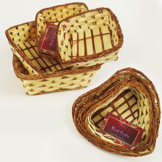 SET OF FOUR Small Wicker Gift Hamper Baskets