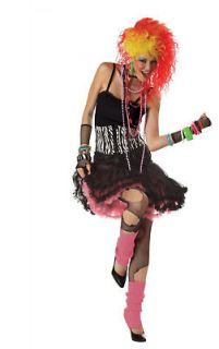Adult Sexy 80s Punk Rock Party Girl Costume Halloween