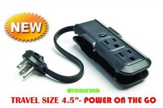 TRAVEL DAILY DEALS 2 SIDE  3 Outlet MINI Power Strip by Philips 4.5 