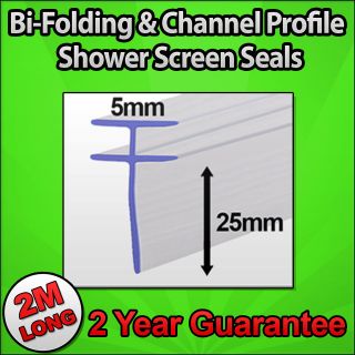   Seal For Bi Fold Channel Profile Folding Glass Door Strip Clear 2M