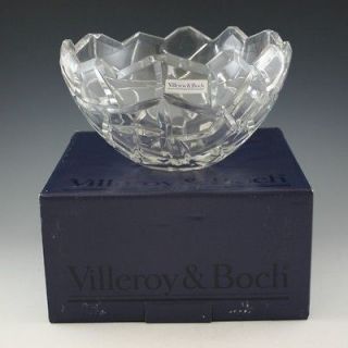   VILLEROY & AND BOCH KODIAK LEAD CRYSTAL GLASS BOWL CENTERPIECE 8 3/4