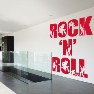 ROCK N ROLL, Guitar, Rockstar, Music, WallArt, Livingroom, Wall 