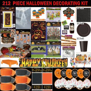 Halloween Party House and Garden Decorating Kit 212 Piece RRP £74.95