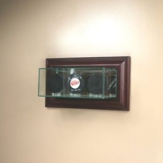 Wall Mounted Triple Hockey Puck Glass Display Case NHL