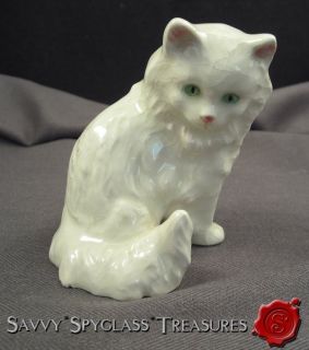 Vintage Goebel West Germany Porcelain White Persian Kitty Cat Figurine