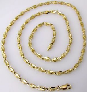3mm 10K SOLID GOLD TURKISH ROPE CHAIN 18 , FREE SHIP