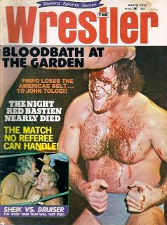 The Wrestler Wrestling magazine 3/75 Vintage WOMEN GIRL GAL BRUNO 