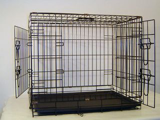   48 Two Door Dog Crate Cat Cage Kennel German Shepherd Collie Husky
