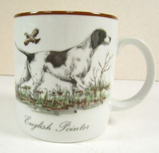   Pointer Upland Game Bird Hunting Field Scene Coffee Mug Made in Japan
