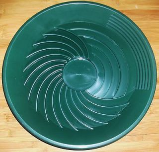 GREEN TURBO GOLD PAN. PANNING FOR GOLD, SILVER, ORE, MINING FLAKES AND 