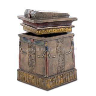 EGYPTIAN MAAT CANOPIC SHRINE JEWELRY BOX STATUE FIGURE