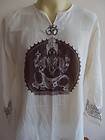 Ganesh Ganesha OM Mens T Shirt Hindu India White L XL 2XL Brown 