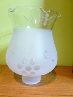 Etched Frosted Glass Light Chandelier Grapes Light Lamp Shade 1 1/2 