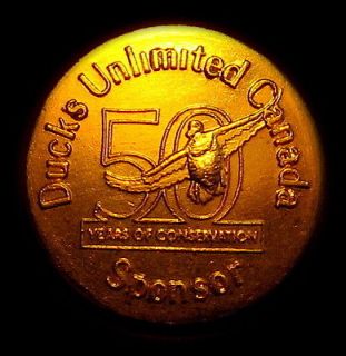 1988 DUCKS UNLIMITED CANADA SPONSOR PIN GOLD PLATED VARIETY RARE